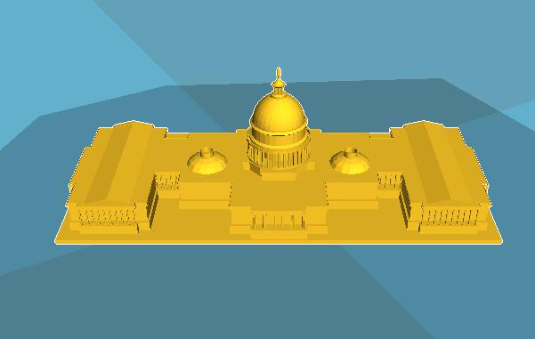 3D打印建筑模型之白宮 3D打印建筑模型之白宮